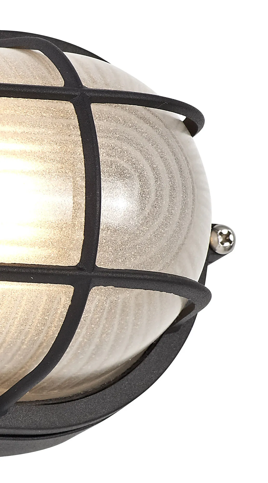 Avon Oval Wall Lamp 1 Light IP44 Outdoor Black D0480  Deco Avon